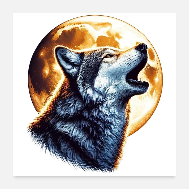 Loup Poster 60 x 60 cm