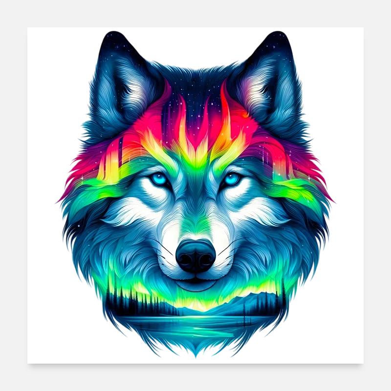 Wolf Poster 60x60 cm