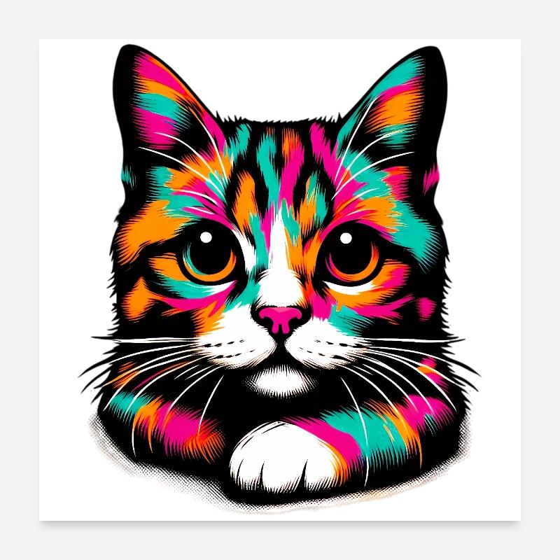 Chat Poster 60 x 60 cm