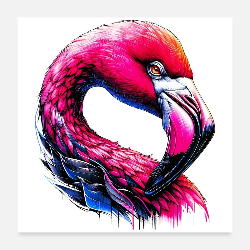 Flamingo Poster 24" x 24" (60x60 cm)