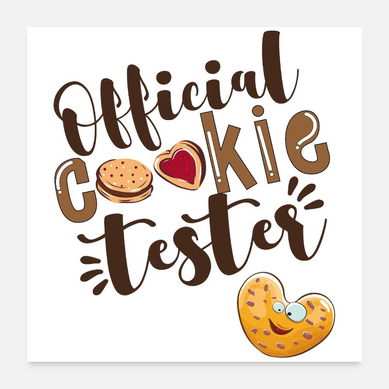 Offizieller Cookie Tester Poster 60x60 cm
