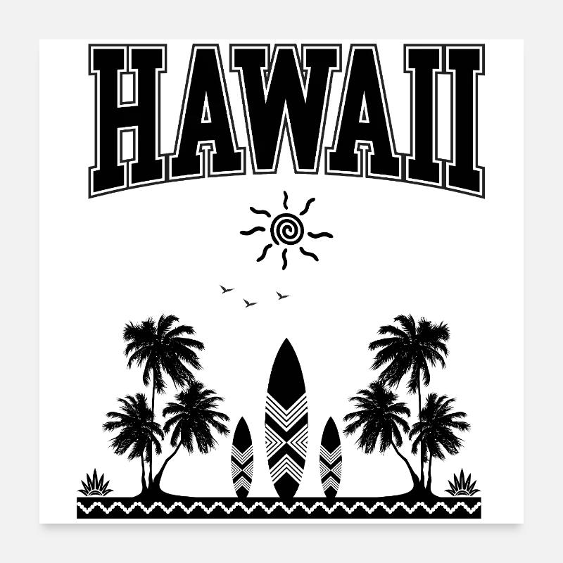 Hawaii Poster 60x60 cm