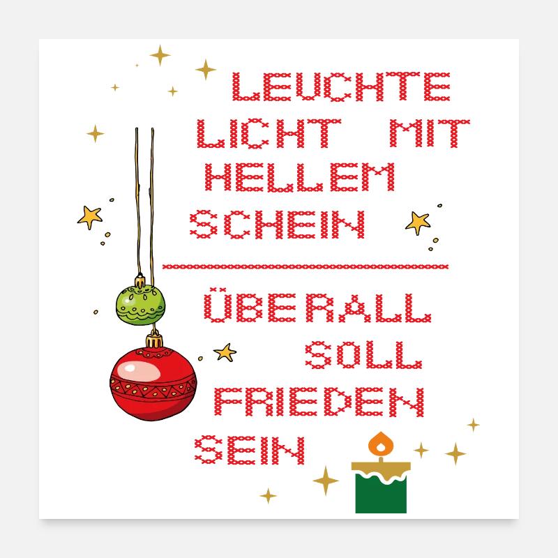 Leuchte Licht mit hellem Schein Poster 60x60 cm