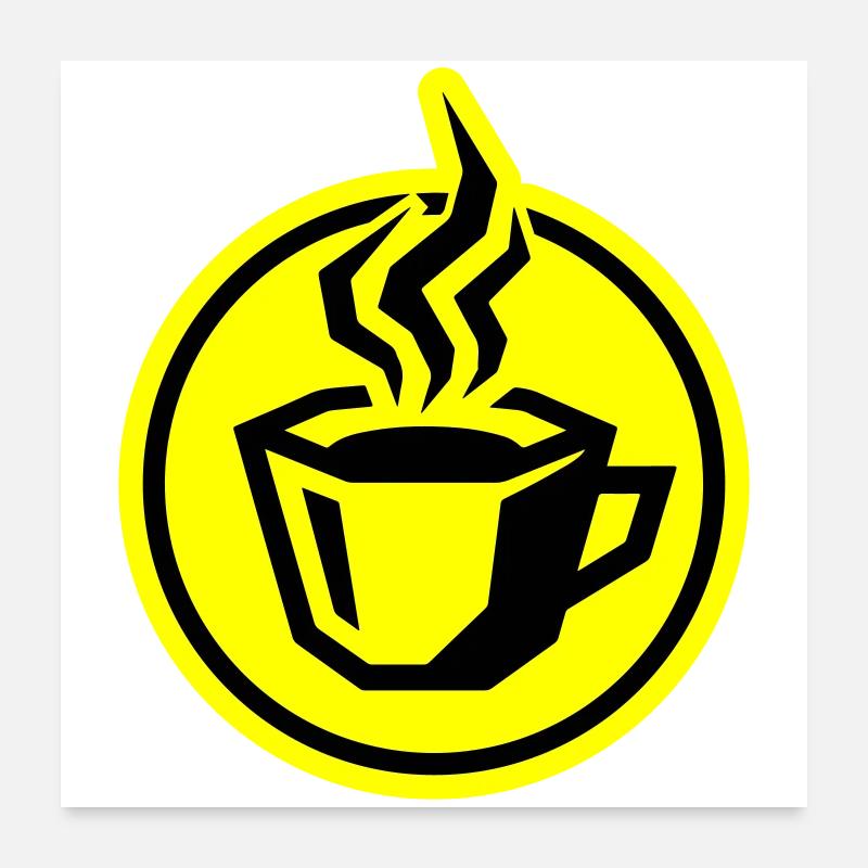 Icône du café Poster 60 x 60 cm