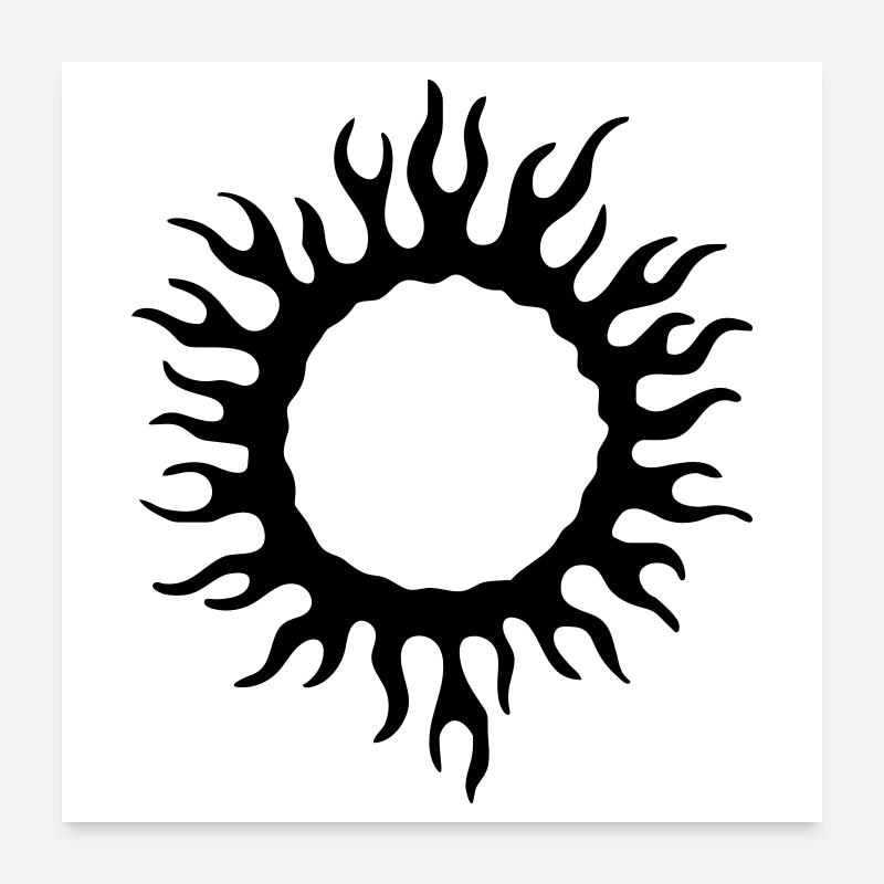 Flame circuit Poster 24" x 24" (60x60 cm)