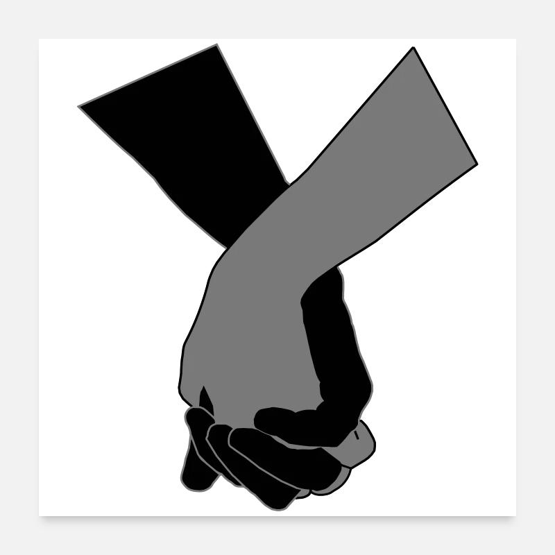 Holding Hands Poster 60x60 cm
