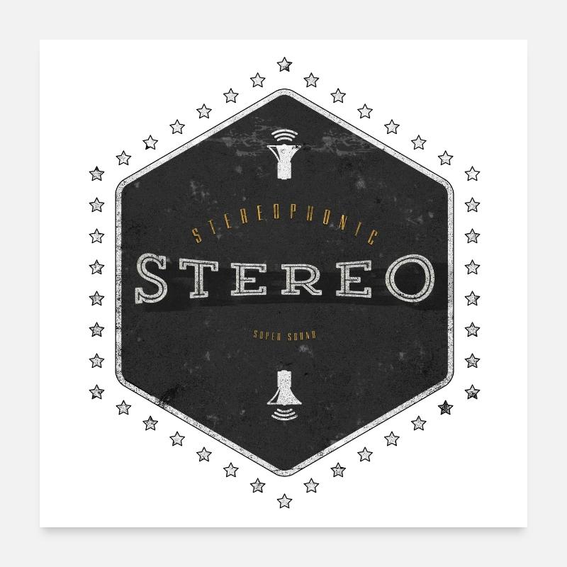 Stereo Super Sound Poster 60x60 cm