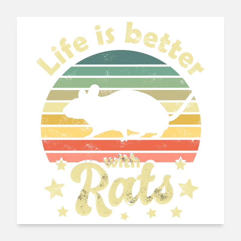 Rat rats Poster 24" x 24" (60x60 cm)
