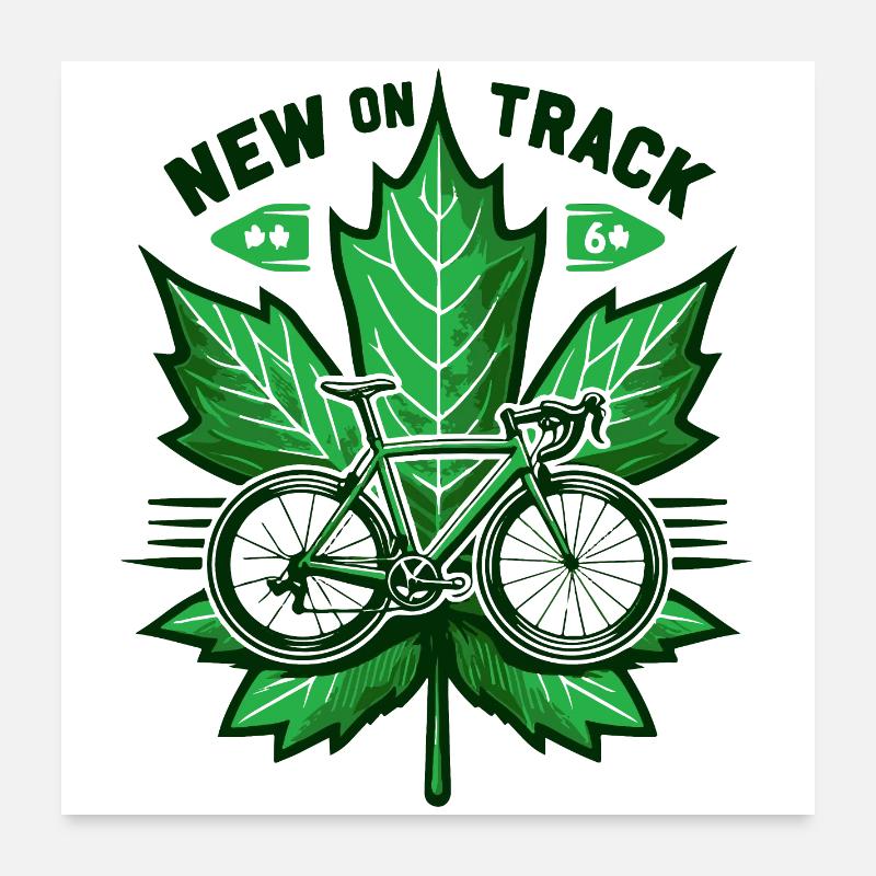 Conception du logo Cycling Leaf Poster 60 x 60 cm