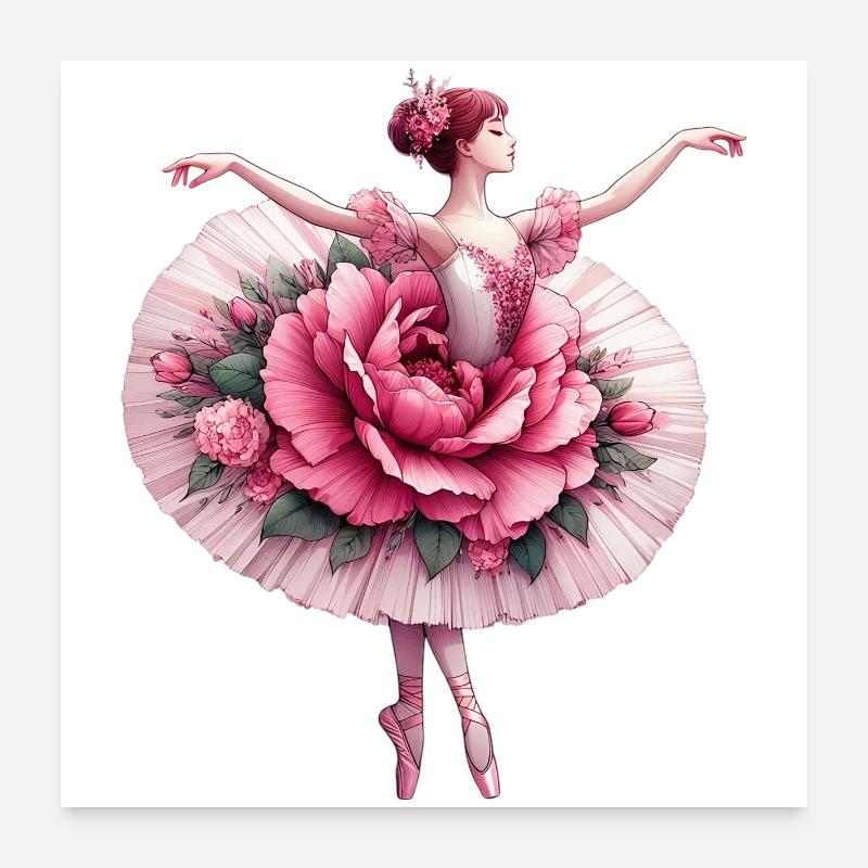 Danseuse de ballet avec tutu Poster 60 x 60 cm