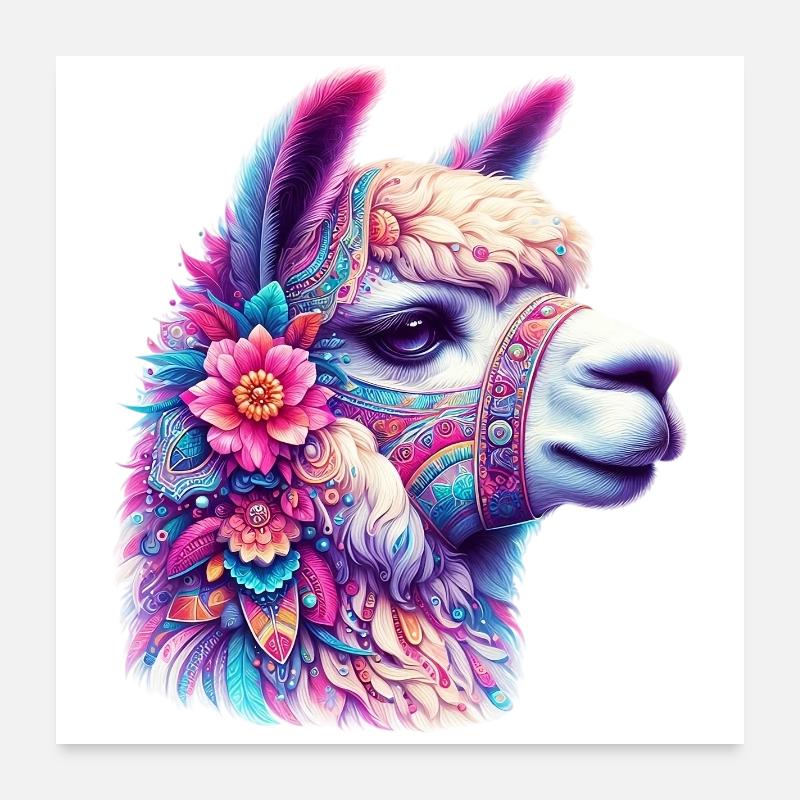 Alpaca Poster 24" x 24" (60x60 cm)