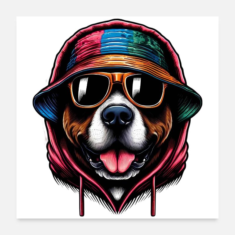 Hund Poster 60x60 cm