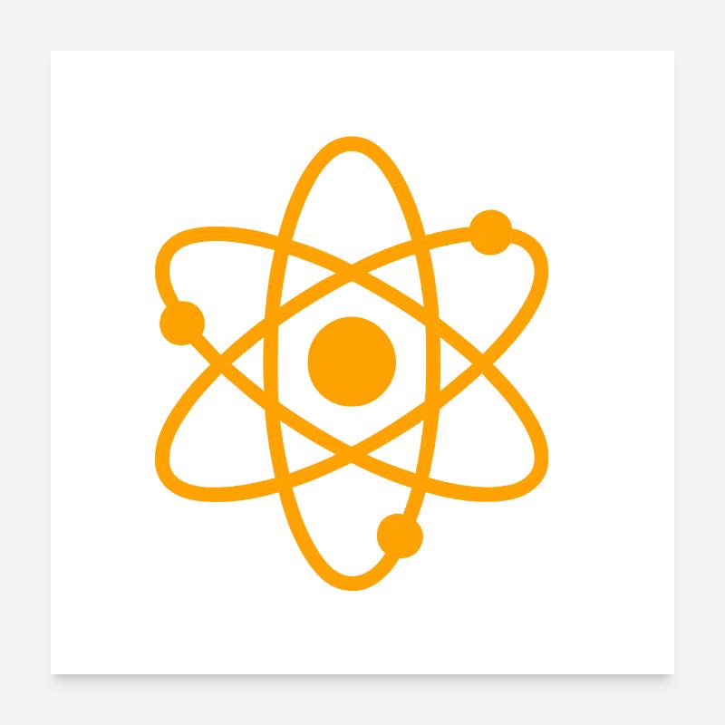 Proton Positive Thinking Atom Graphic Poster 24" x 24" (60x60 cm)