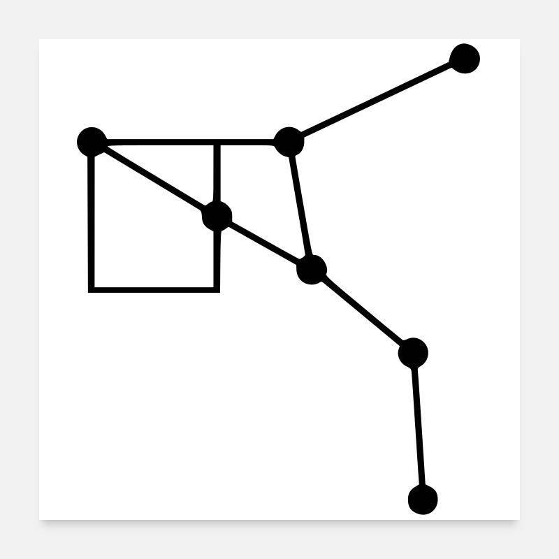 Constellation Geometry Lines Poster 24" x 24" (60x60 cm)