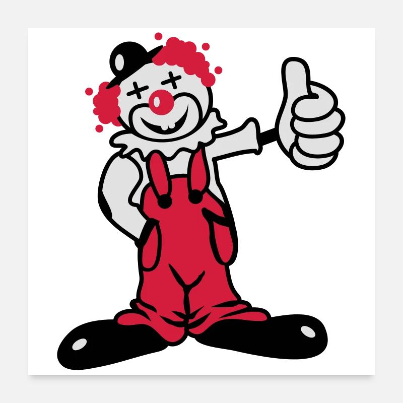 A funny clown Poster 24" x 24" (60x60 cm)