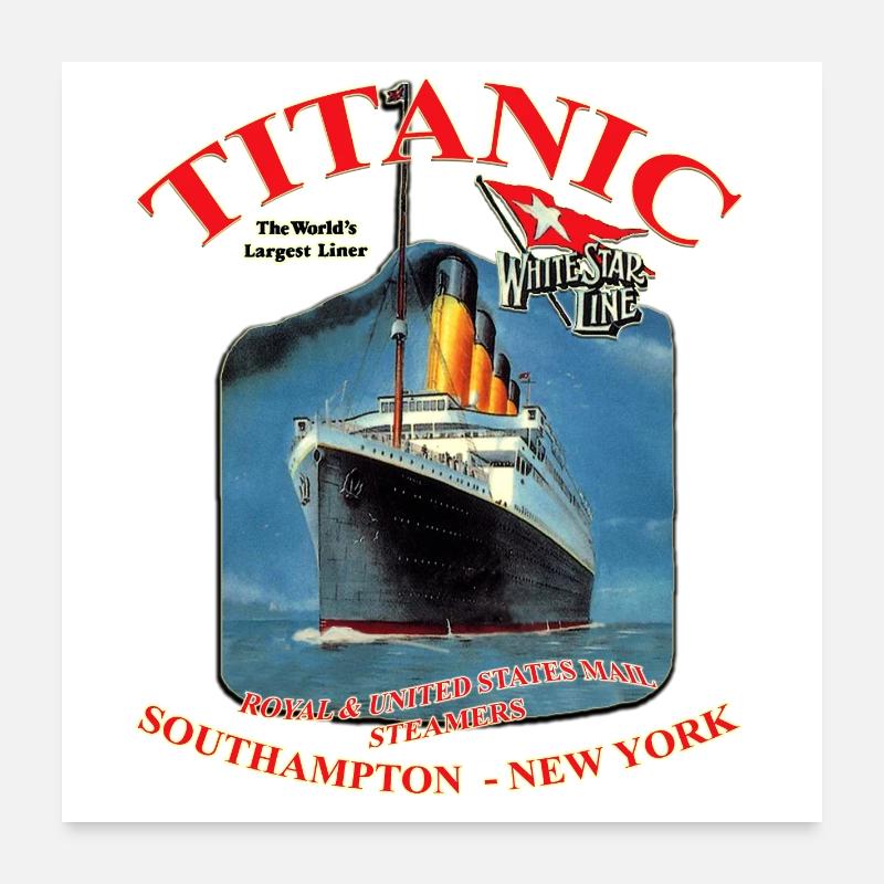TITANIC NEW YORK CREATION Louis RUNEMBERG © Adagp - Poster 60 x 60 cm - blanc