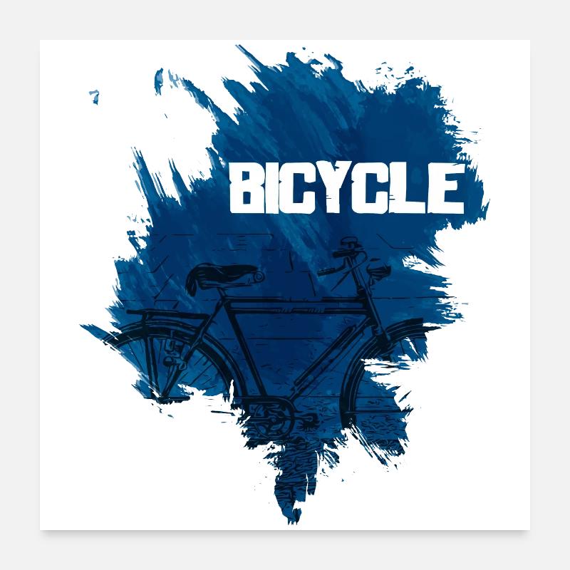 Bicycle - Poster 60x60 cm - Weiß