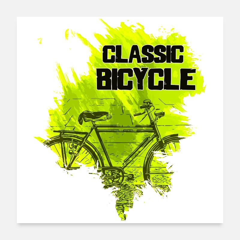 Classic Bicycle Bicycle Cycling Poster 24" x 24" (60x60 cm)
