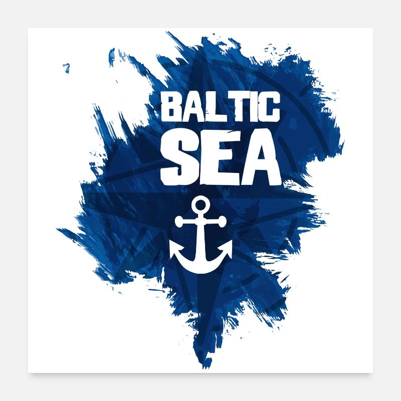 Mer Baltique Poster 60 x 60 cm