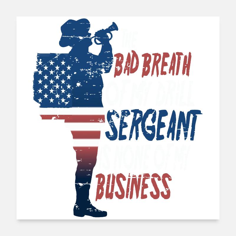 Drill Sergeant Poster 60x60 cm