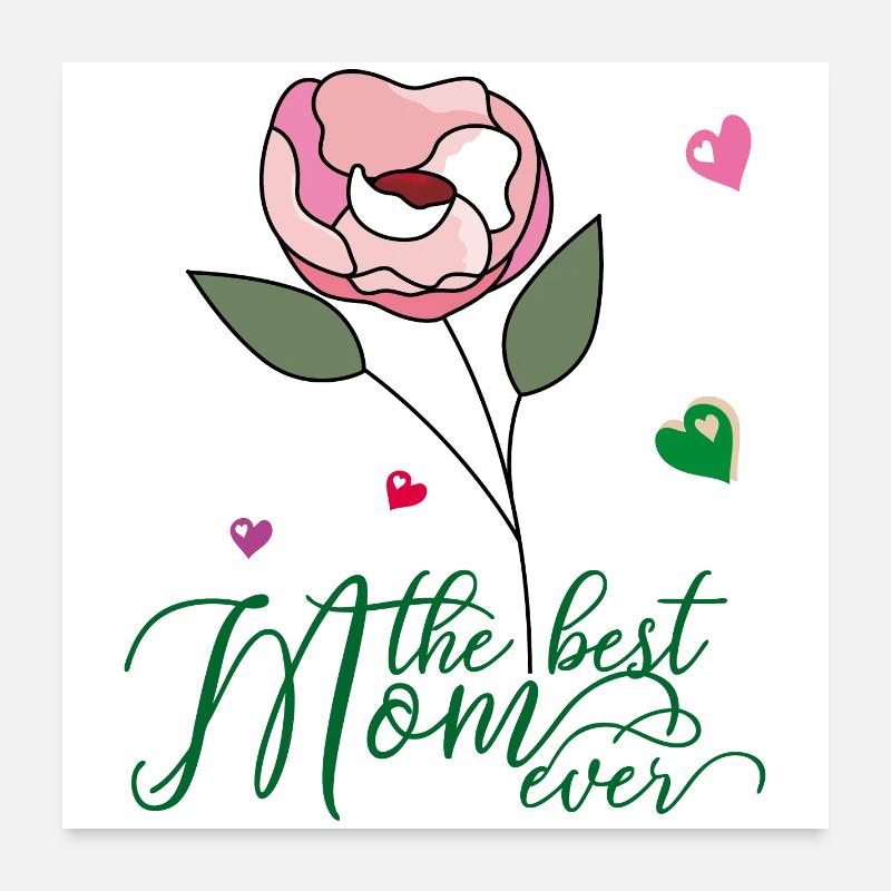 Muttertag, Rose Poster 60x60 cm