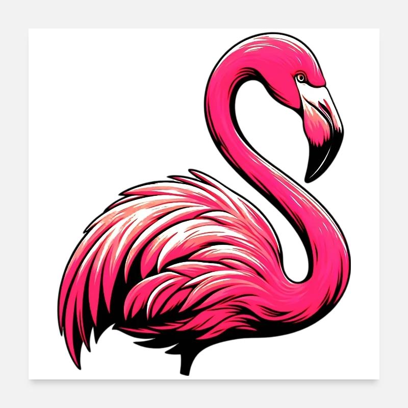 Flamingo Poster 24" x 24" (60x60 cm)