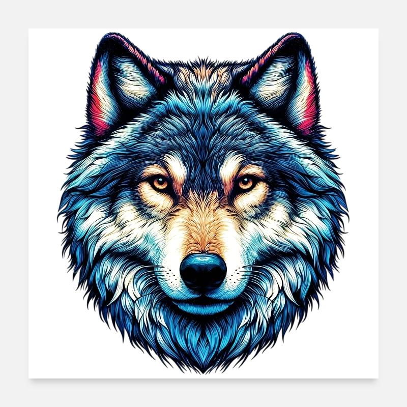 Loup Poster 60 x 60 cm