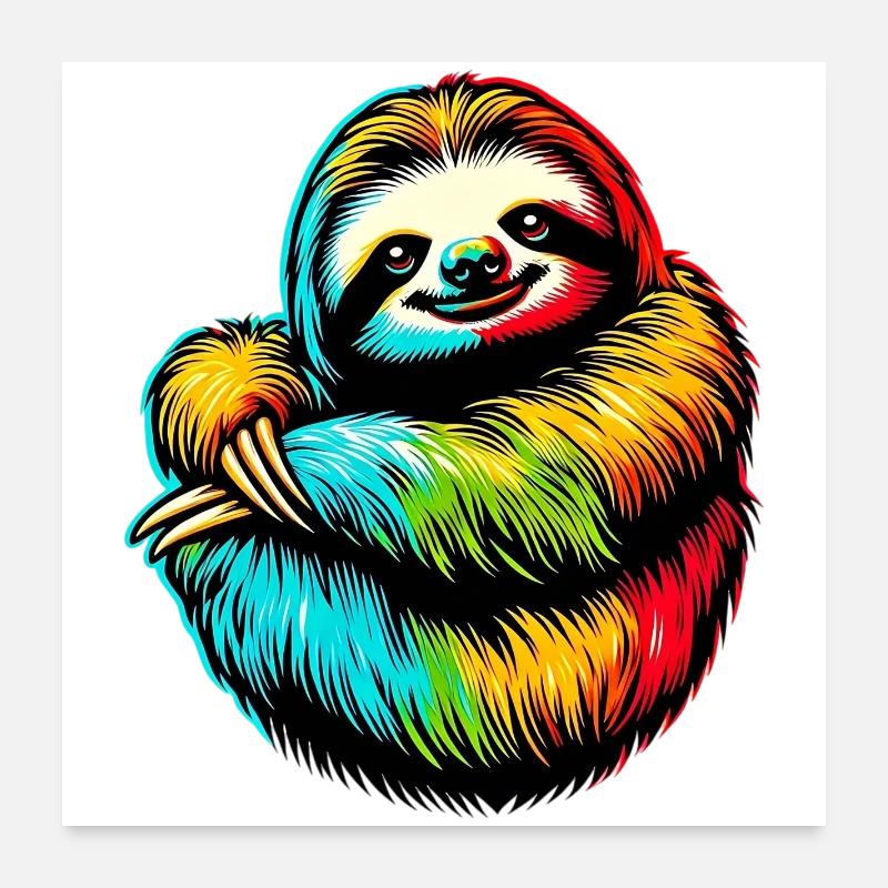 Sloth Poster 24" x 24" (60x60 cm)