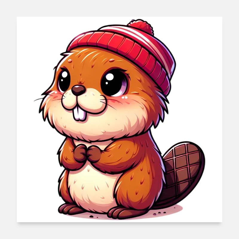 Beaver Poster 24" x 24" (60x60 cm)