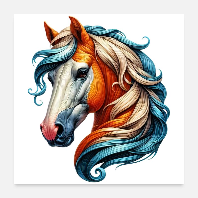 Pferd Poster 60x60 cm