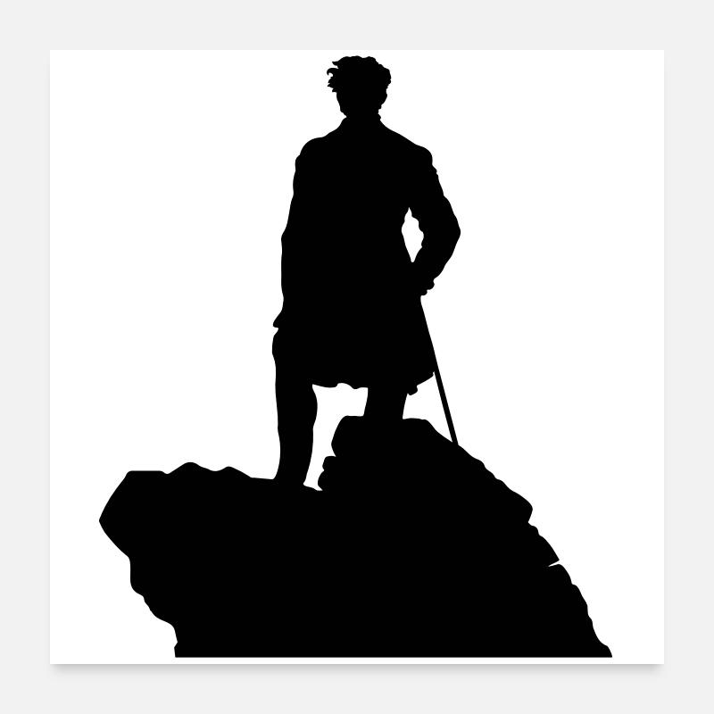 Le vagabond au-dessus de la mer de brouillard Caspar David Fried Poster 60 x 60 cm
