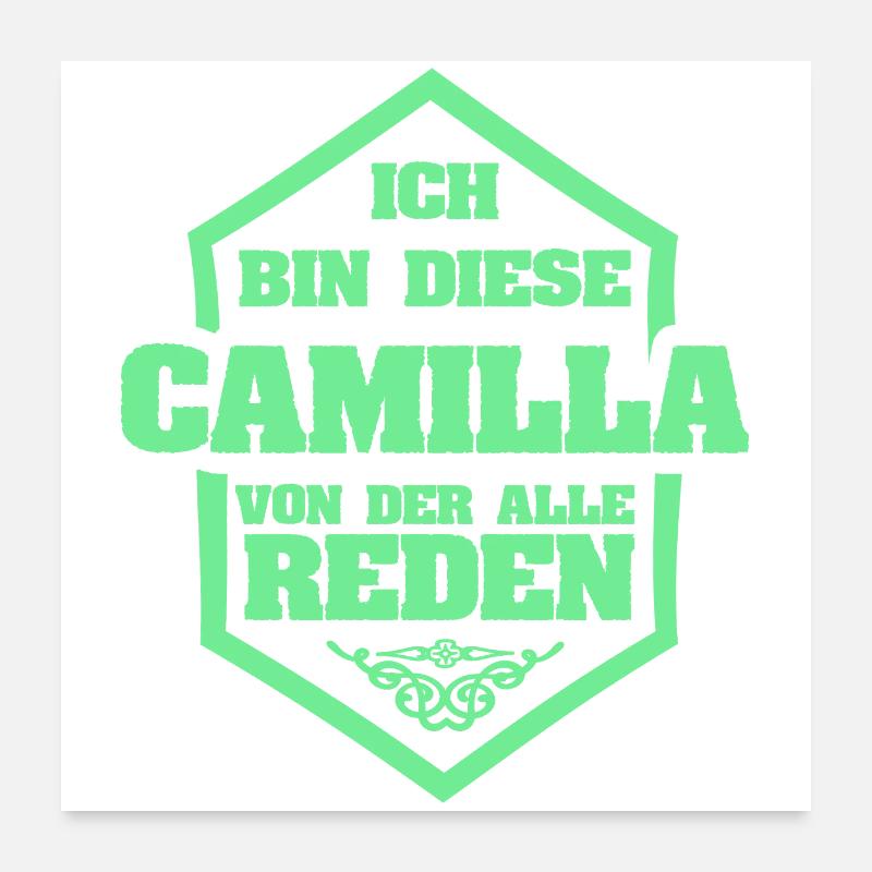 Camilla comme surnom Poster 60 x 60 cm