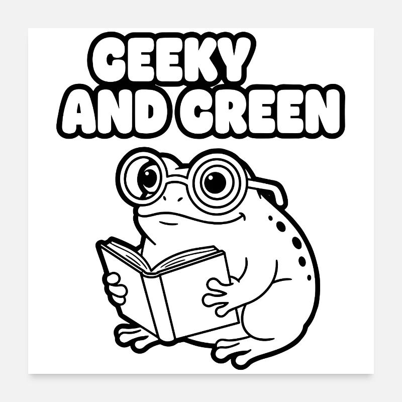 GeekscherFrogLire Poster 60 x 60 cm