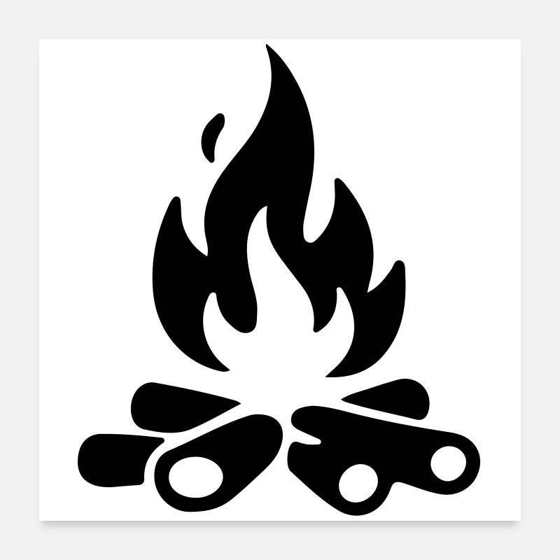 Campfire Firewood Poster 24" x 24" (60x60 cm)