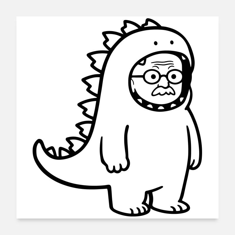 Karnevalmuffel Opa Poster 60x60 cm