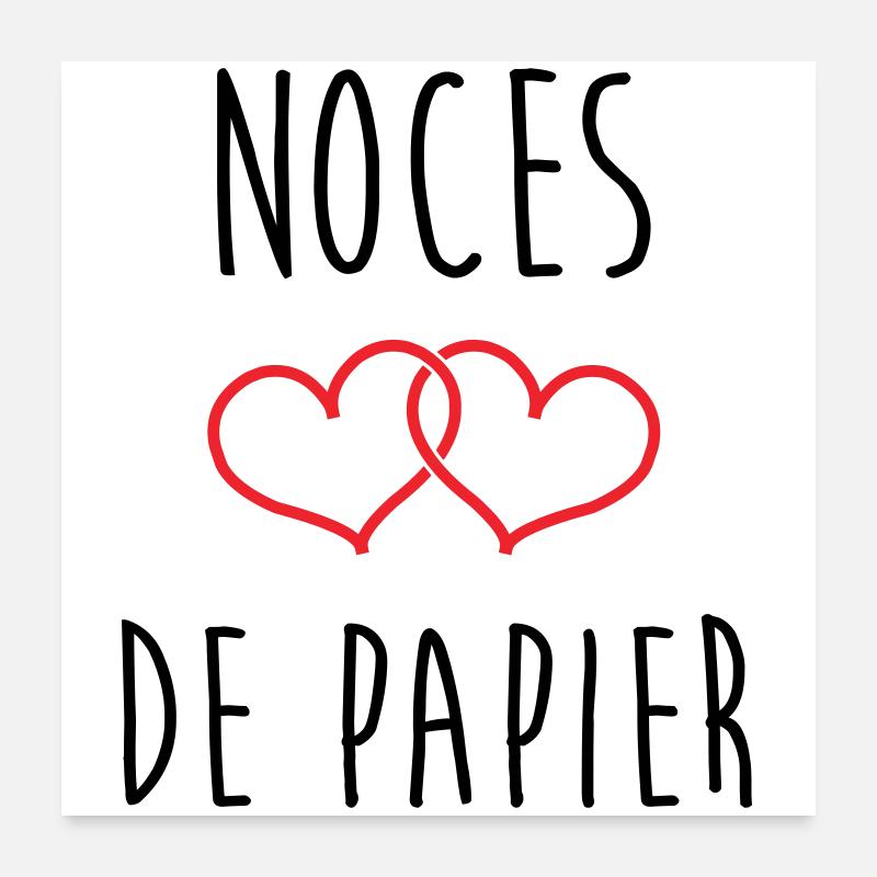 Papirbryllupsdag: 37 års ægteskab Poster 60x60 cm