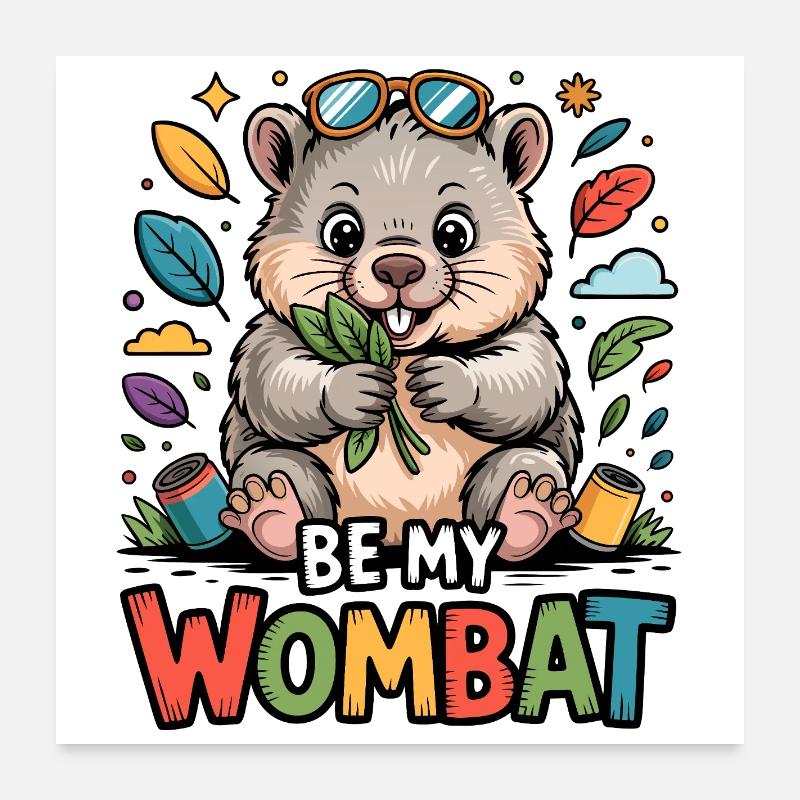 Be My Wombat : Beauté du design Poster 60 x 60 cm