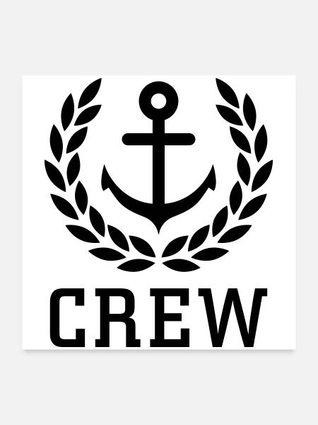 Crew - Poster 60x60 cm - Weiß - Vorne
