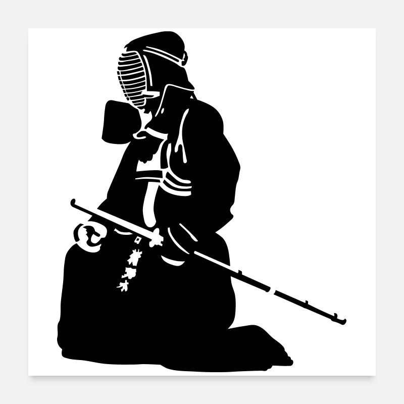 kendo - Poster 60 x 60 cm - blanc