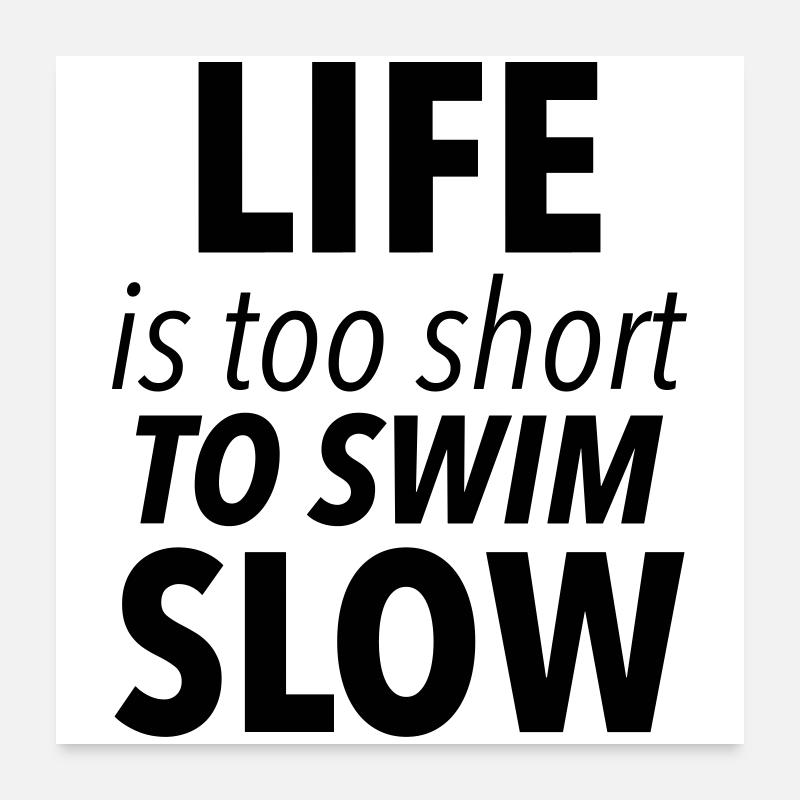 Schwimmen Poster 60x60 cm