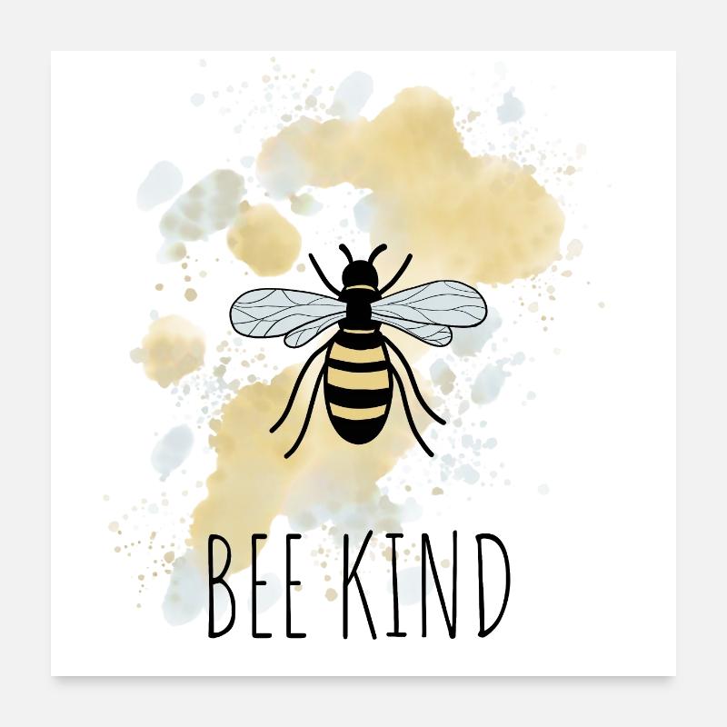 Biene Be Bee Kind Poster 60x60 cm