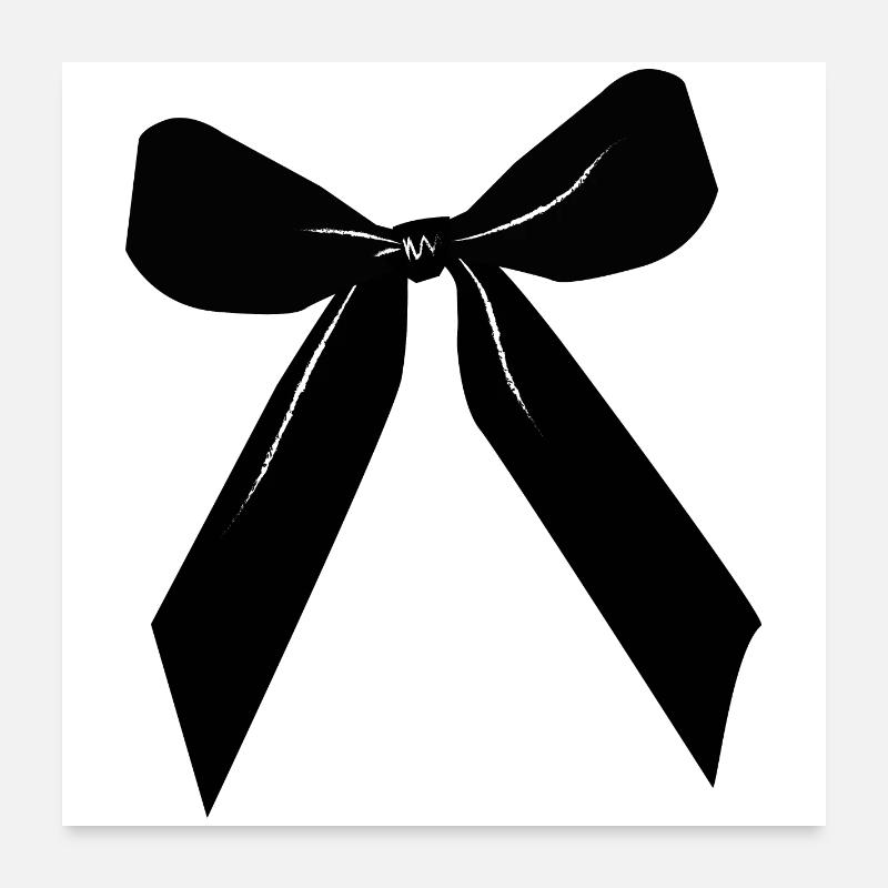 Schwarze Schleife Poster 60x60 cm
