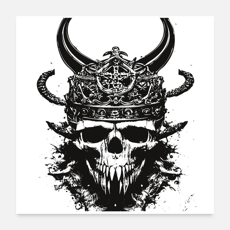 Viking Skull Valhalla Viking Poster 24" x 24" (60x60 cm)