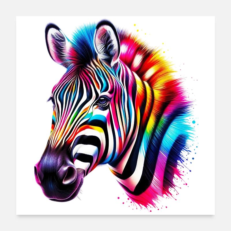 Zebra Poster 24" x 24" (60x60 cm)