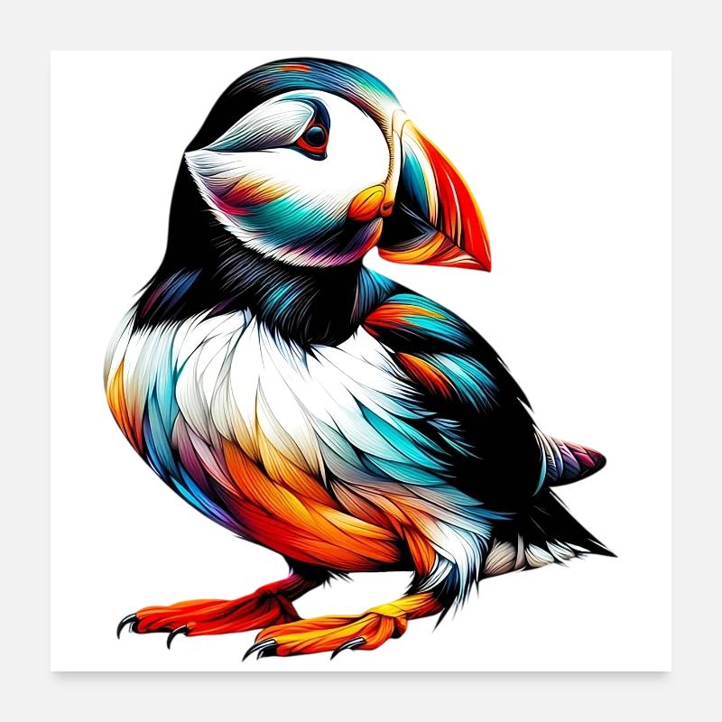 Papageitaucher Poster 60x60 cm