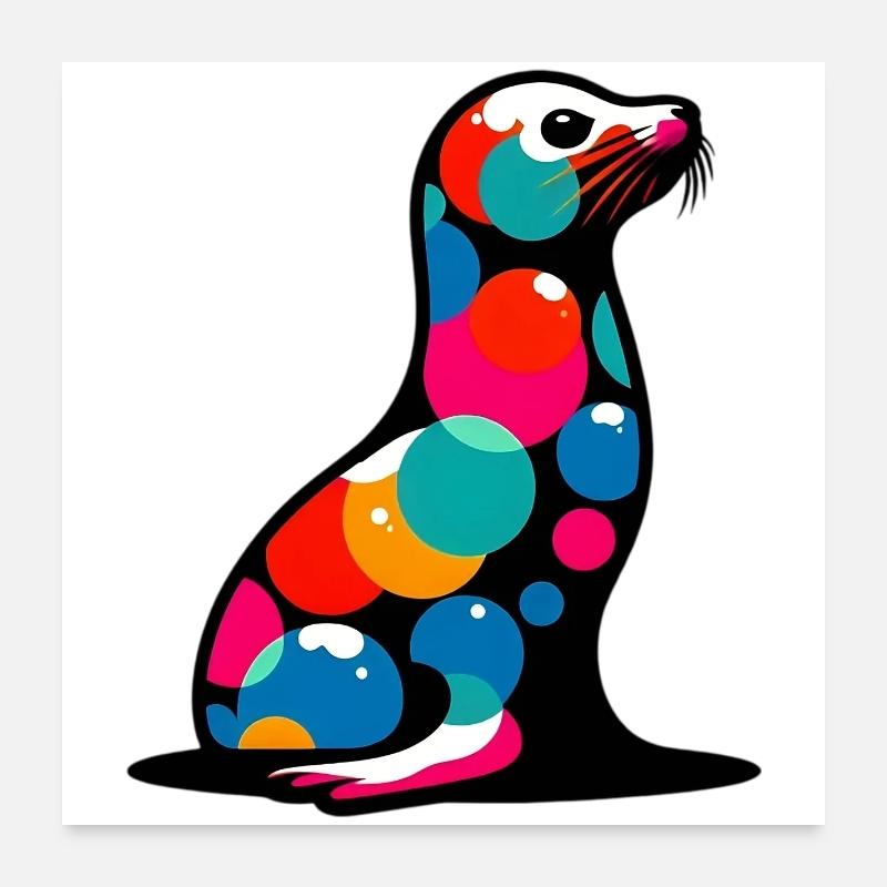 Seal Poster 24" x 24" (60x60 cm)