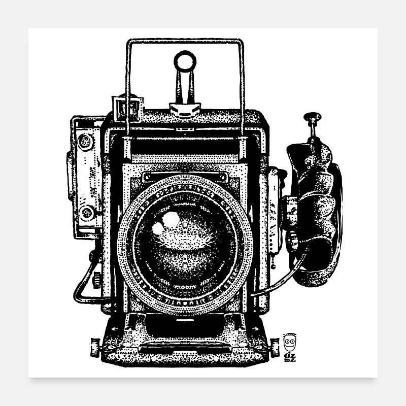 Vintage Camera Poster 24" x 24" (60x60 cm)