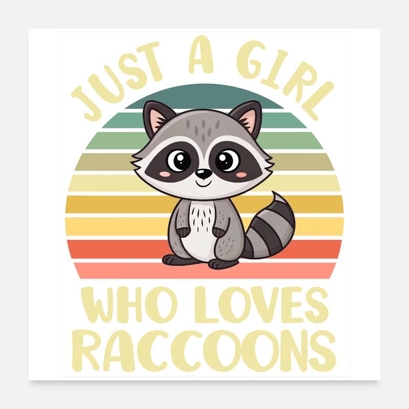 Raton laveur Poster 60 x 60 cm