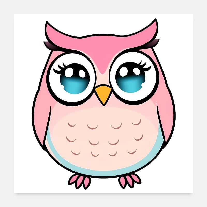 Hibou Poster 60 x 60 cm