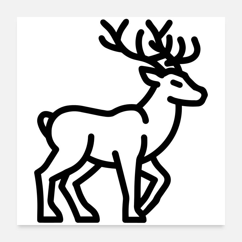 caribou Poster 24" x 24" (60x60 cm)